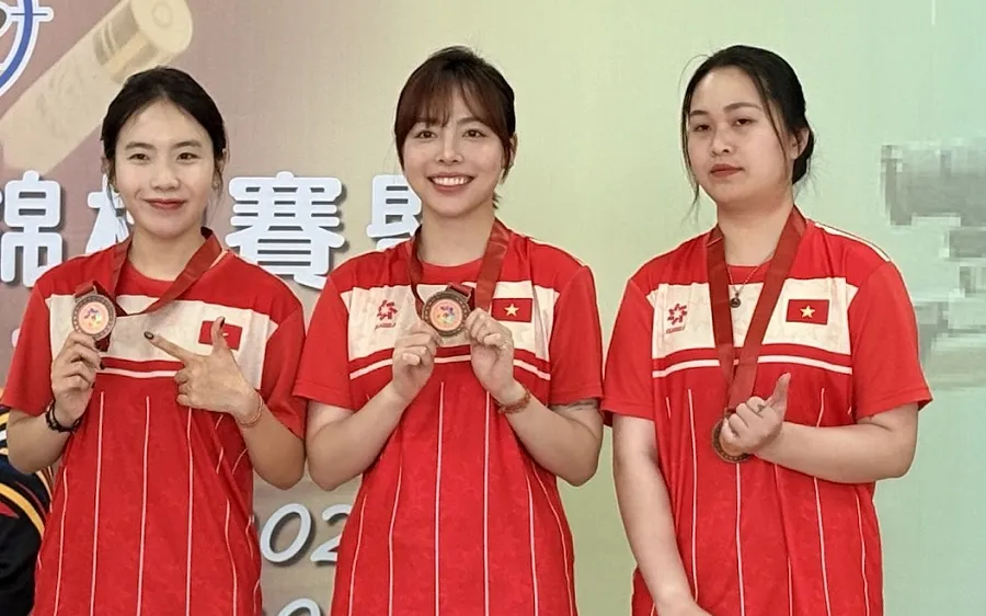 Xạ thủ Việt Nam của nội dung 10m súng trường hơi nữ tại giải Đông Nam Á 2026. Ảnh: PHẠM CAO