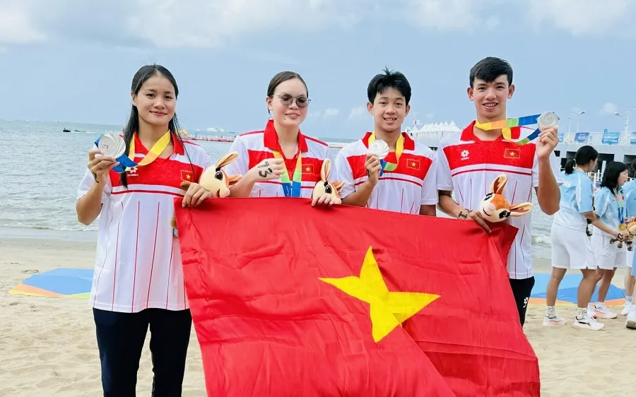 Đội tuyển bơi đường dài Việt Nam sẽ tiếp tục góp mặt giải vô địch mặt nước mở châu Á 2026. Ảnh: LÊ THANH