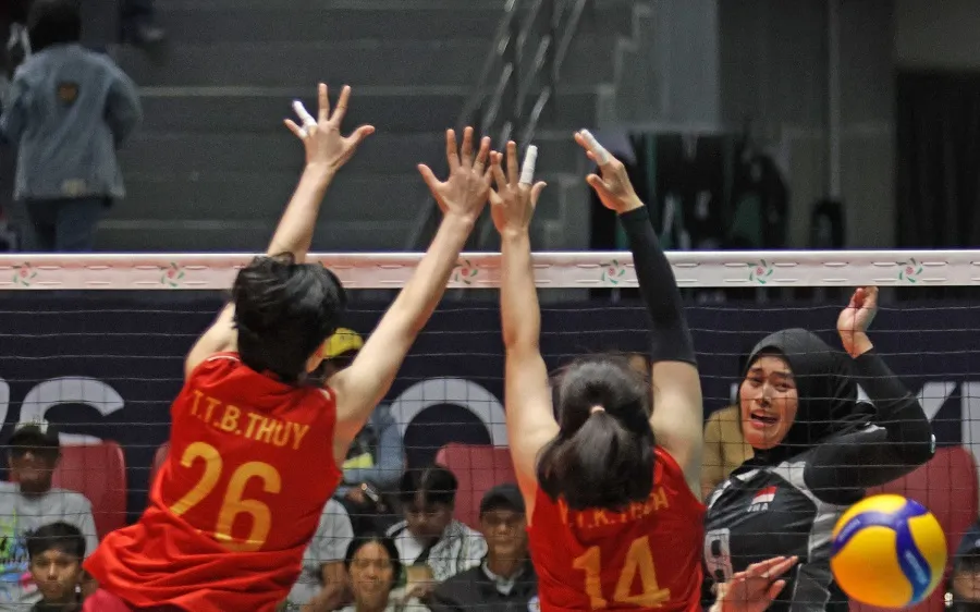 Đội nữ Indonesia sẽ tiếp tục thi đấu trong ngày 9-6. Ảnh: AVC