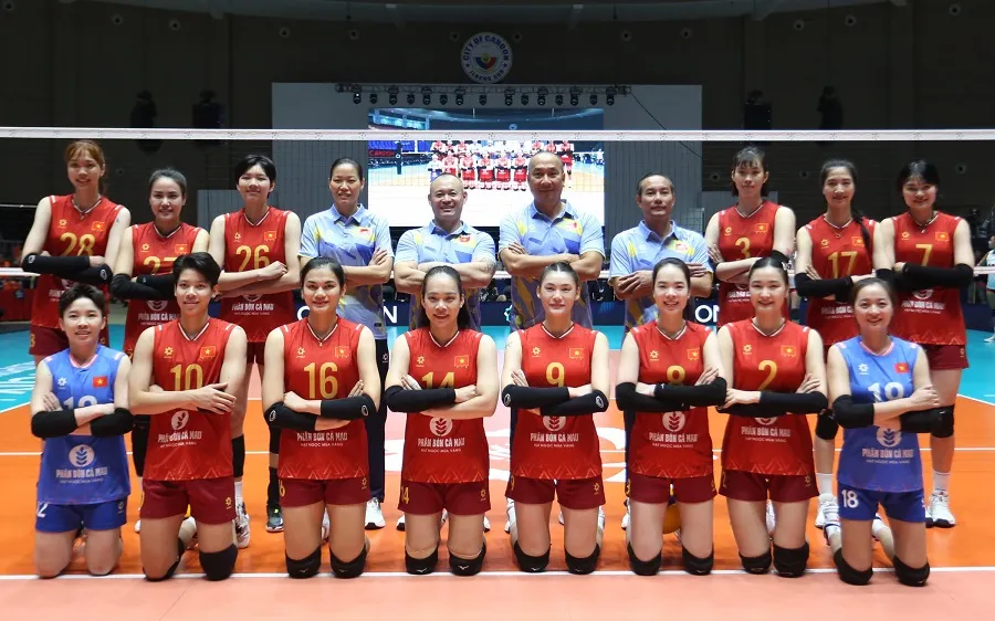 Đội tuyển bóng chuyền nữ Việt Nam đã có tấm vé vào bán kết AVC Cup 2026. Ảnh: AVC