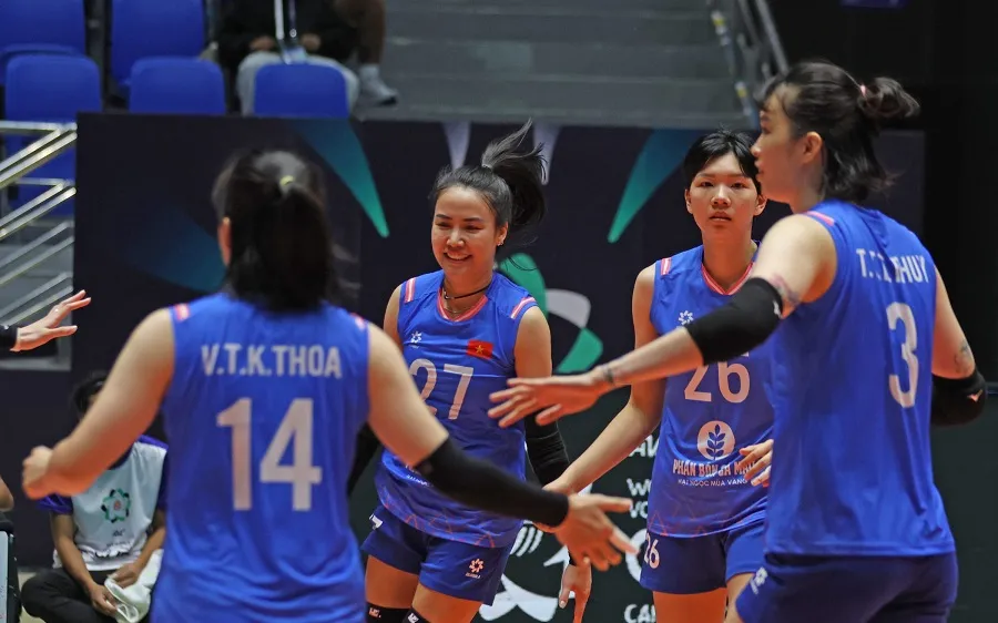 Đội tuyển bóng chuyền nữ Việt Nam sẽ thi đấu trận cuối tại vòng bảng với Kazakshtan. Ảnh: AVC