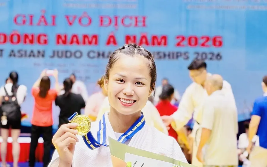 Võ sĩ Tô Thị Trang của đội tuyển judo Việt Nam. Ảnh: TÔ TRANG