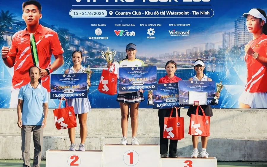 Thanh Trúc có ngôi vô địch đơn nữ tại giải năm nay. Ảnh: VTF
