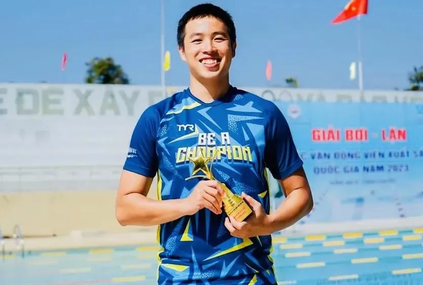 Kình ngư Nguyễn Thành Lộc được cơ hội thi đấu giải vô địch lặn thế giới 2026 tại Hàn Quốc. Ảnh: FINSWIMMINGHCM