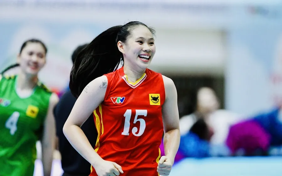 Libero Thảo Nguyên có cơ hội được tập trung đội tuyển bóng chuyền nữ Việt Nam. Ảnh: DŨNG PHƯƠNG