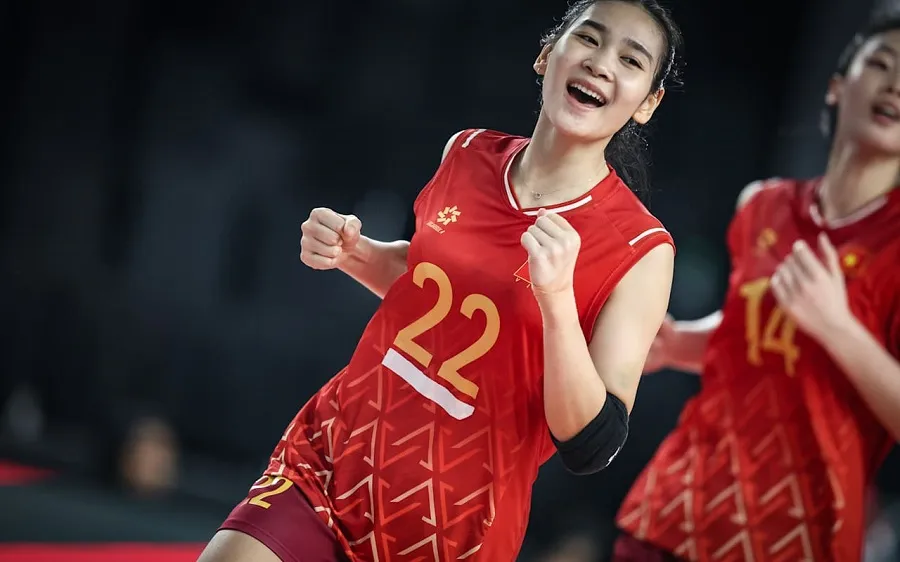 Chuyền hai Lại Thị Khánh Huyền đã được đưa vào danh sách tập huấn bổ sung đội tuyển bóng chuyền nữ Việt Nam. Ảnh: FIVB
