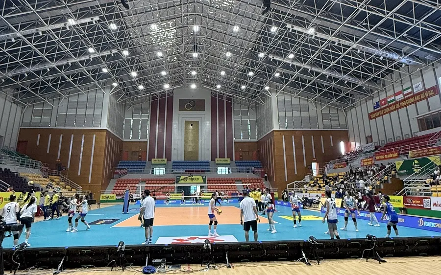 Nhà thi đấu Đông Anh (Hà Nội) sẽ là nơi tổ chức chặng thứ nhất giải SEA V.League 2026. Ảnh: MINH CHIẾN