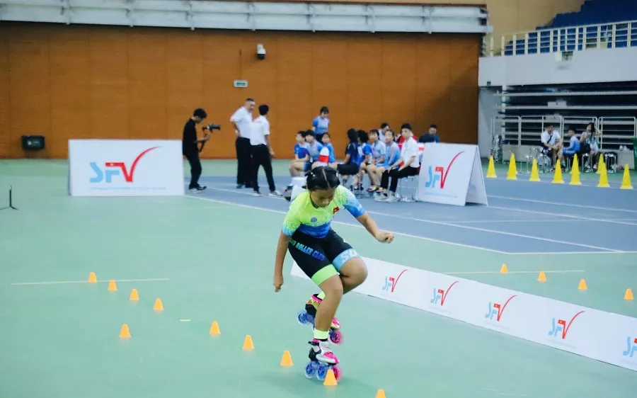 VĐV tham gia tranh tài giải roller sports xuất sắc quốc gia 2026. Ảnh: SFV