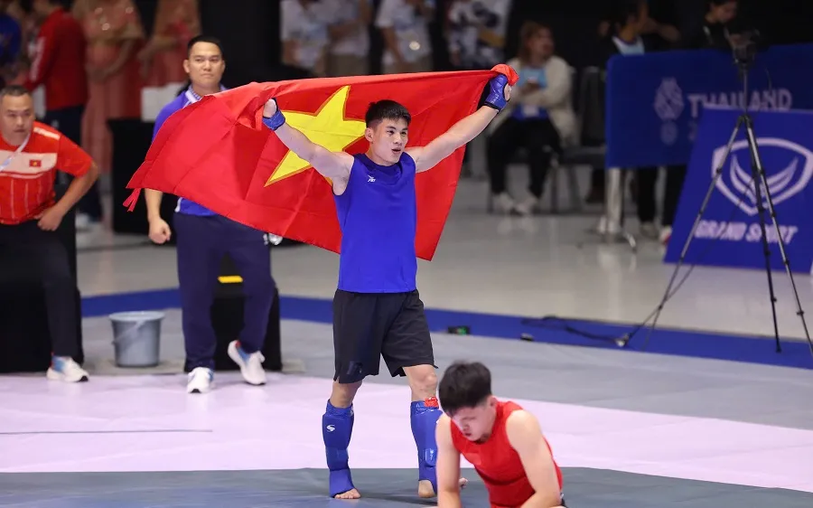 Võ sĩ Quàng Văn Minh từng có thành tích HCV tại SEA Games 33-2025 và dự kiến sẽ được cử tham dự ASIAD 20. Ảnh: DŨNG PHƯƠNG