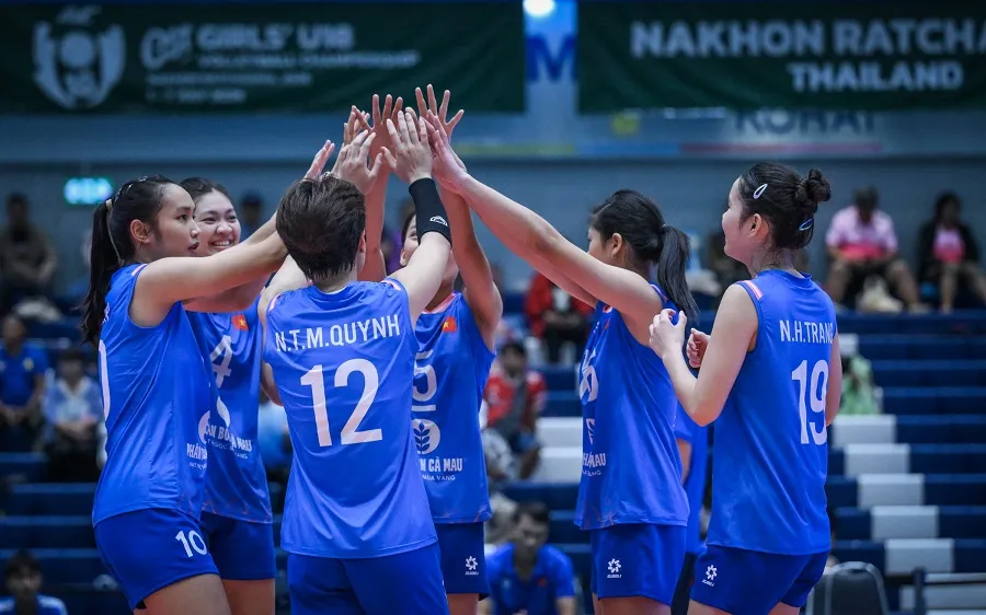 Đội nữ U18 Việt Nam đã có chiến thắng cuối cùng tại giải năm nay ở Thái Lan. Ảnh: AVC