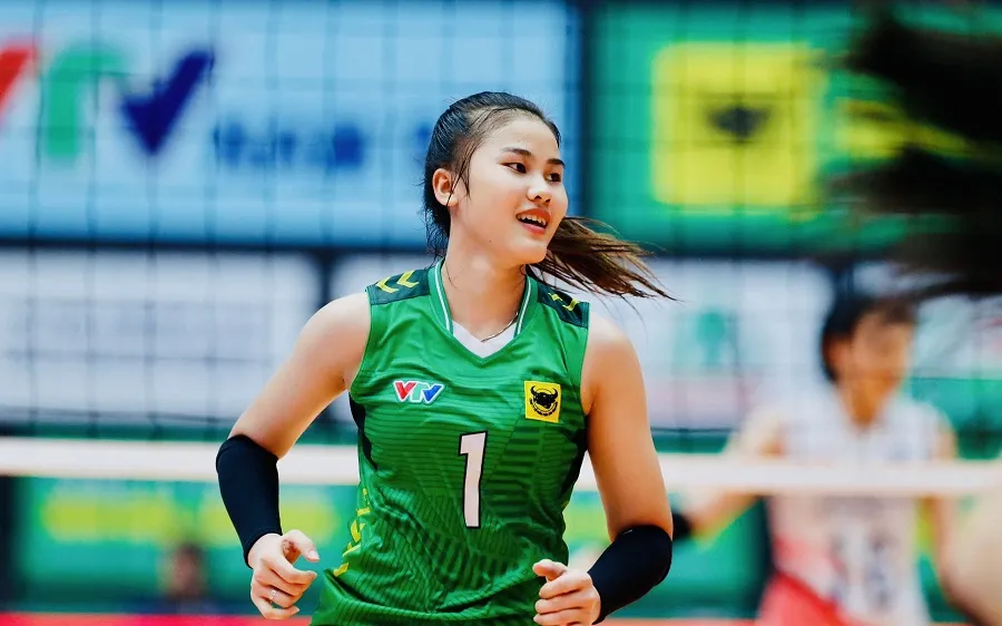 Cầu thủ Nguyễn Thị Trà My của đội tuyển bóng chuyền nữ Việt Nam. Ảnh: DŨNG PHƯƠNG