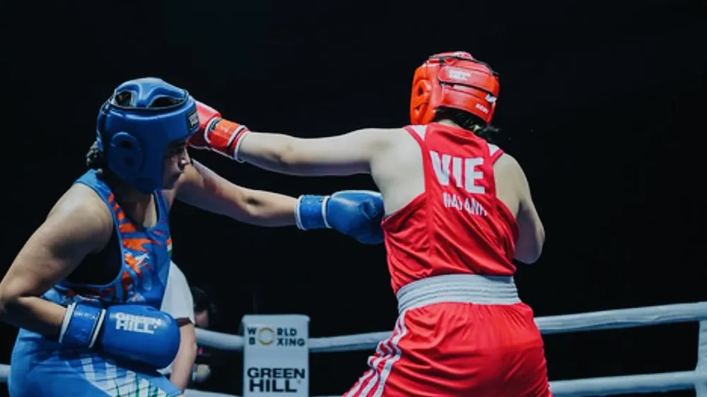 Võ sĩ boxing trẻ Việt Nam đã thi đấu tại Indonesia vừa qua. Ảnh: ASIABOXING