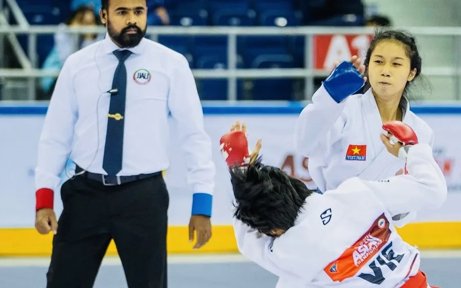 Võ sĩ jujitsu Việt Nam tự tin tranh tài ở giải châu Á 2026. Ảnh: AJU