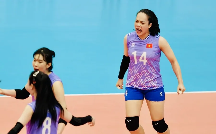 Võ Thị Kim Thoa đang là cầu thủ nhiều kinh nghiệm nhất ở vị trí chuyền hai tại đội tuyển bóng chuyền nữ Việt Nam. Ảnh: DŨNG PHƯƠNG