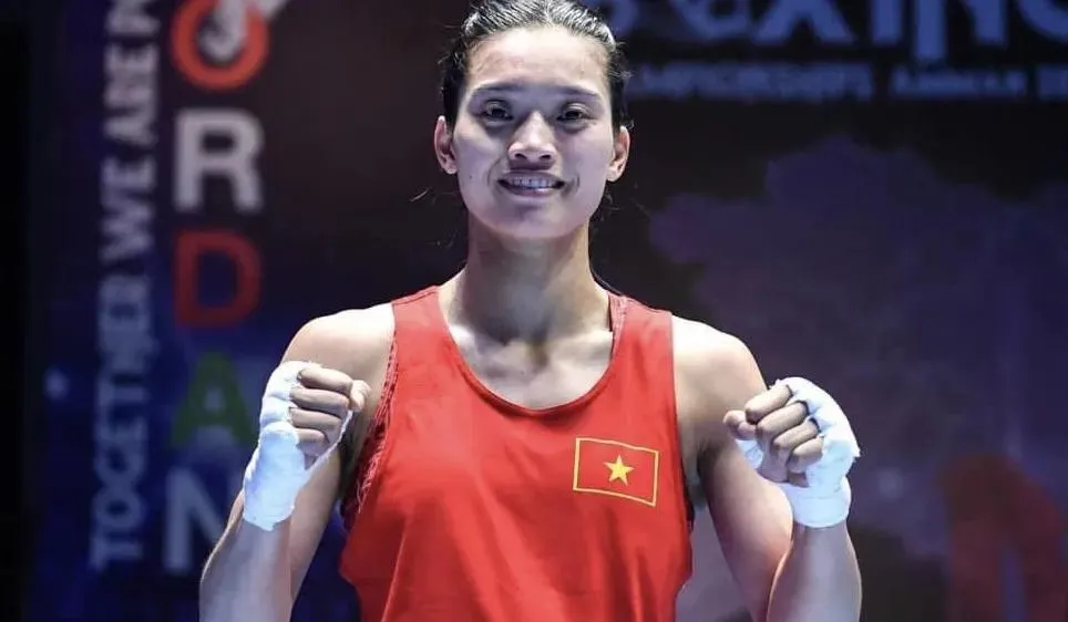 Nguyễn Thị Tâm là một trong những võ sĩ boxing của Việt Nam đang chuẩn bị chuyên môn cho ASIAD 20. Ảnh: IBC