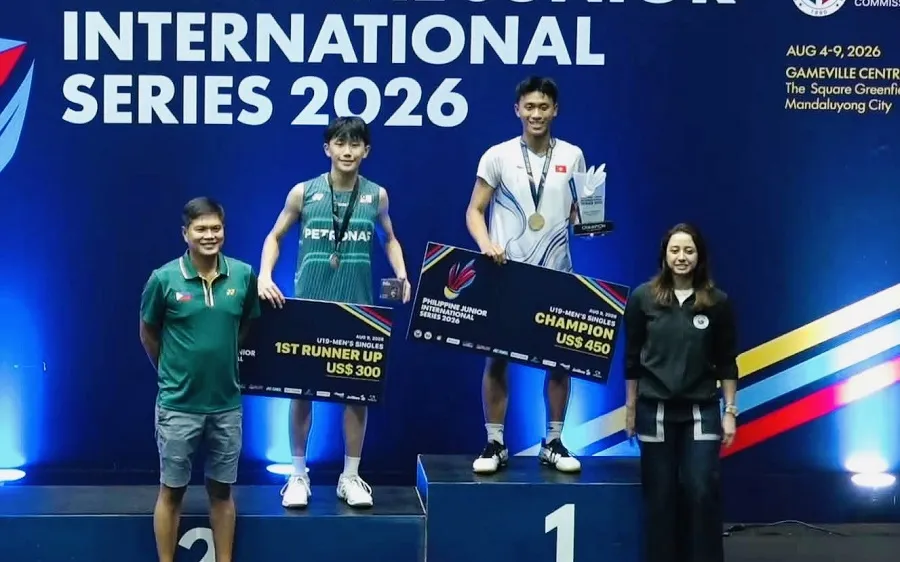 Nguyễn Tất Duy Lợi đã có ngôi vô địch đơn nam tại Philippines. Ảnh: VBF