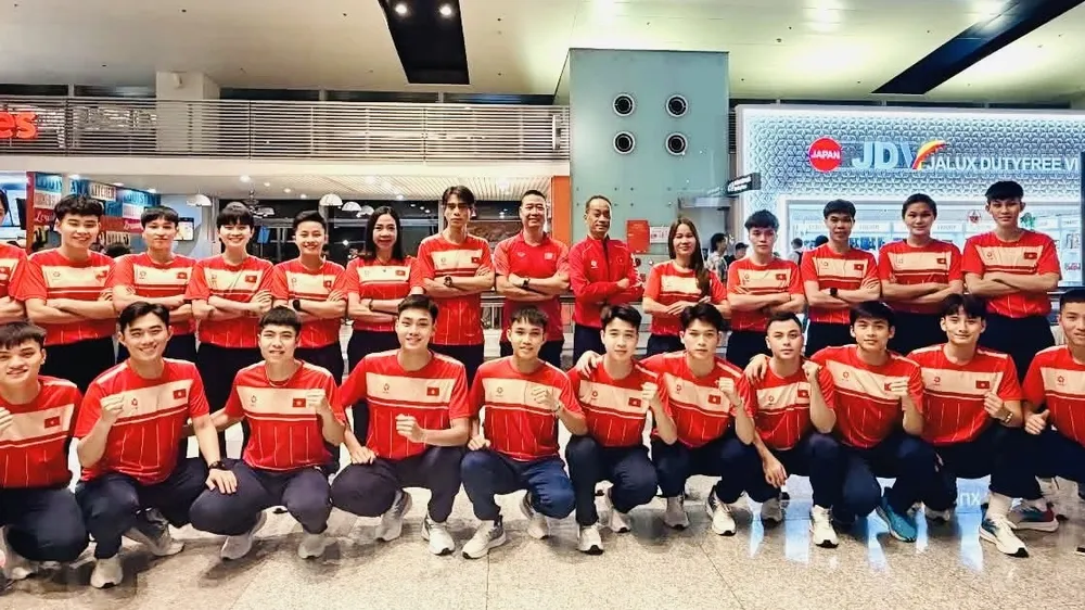 Đội tuyển cầu mây Việt Nam sang Nhật Bản dự ASIAD 20. Ảnh: LÊ THANH