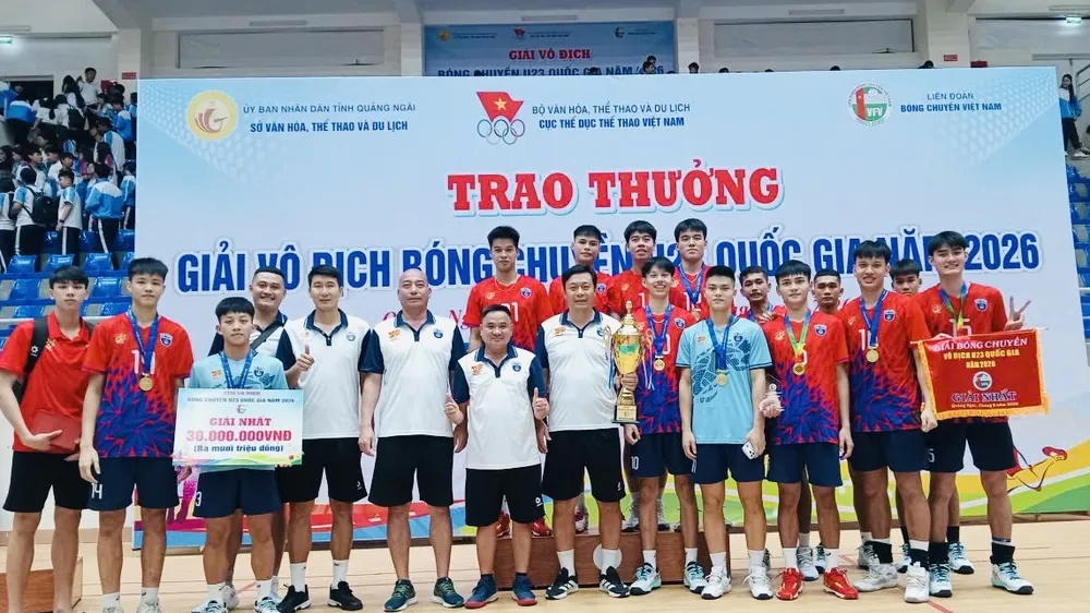 Cầu thủ trẻ U23 Thể Công Tân Cảng đã có ngôi vô địch tại Quảng Ngãi năm nay. Ảnh: MINH MINH