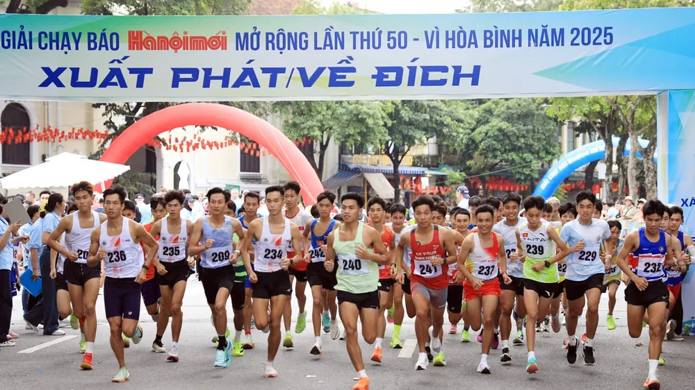 Các VĐV sẽ tiếp tục được tranh tài những cự ly hấp dẫn tại Giải chạy báo Hà Nội Mới vì hòa bình năm 2026 vào ngày 27-9. Ảnh: QUANG THÁI