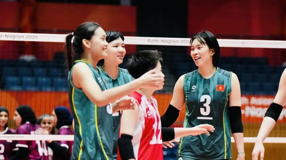 Thanh Thúy (3) kết thúc thi đấu tại ASIAD 20 vẫn tiếp tục ở lại Nhật Bản. Ảnh: VFV