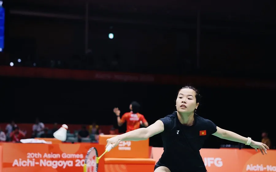 Nguyễn Thùy Linh đã có chiến thắng đầu tay tại ASIAD 20. Ảnh: HẢI AN