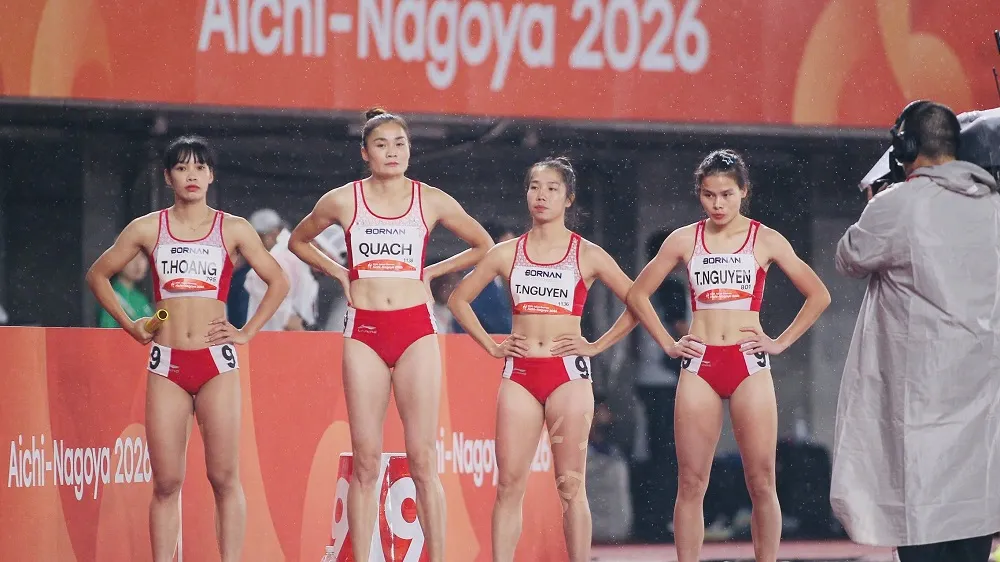 Đội tiếp sức 4x400m nữ của Điền kinh Việt Nam đã nỗ lực nhưng chưa có thành tích huy chương ASIAD 20. Ảnh: LƯỢNG LƯỢNG