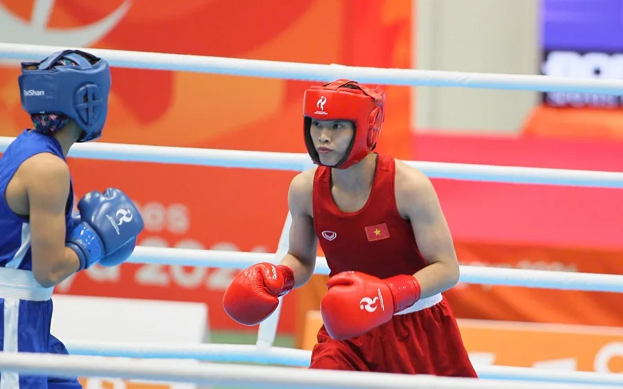 Võ sĩ boxing Nguyễn Thị Tâm sẽ đấu chung kết hạng cân 51kg nữ để tìm HCV ngày 2-10. Ảnh: LƯỢNG LƯỢNG