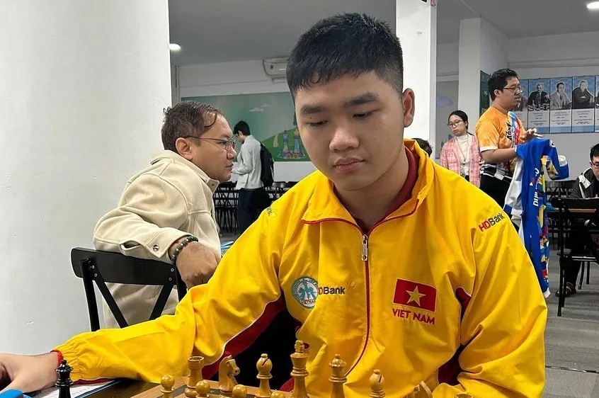 Kiện tướng quốc tế Đinh Nho Kiệt là gương mặt được chú ý của cờ vua Việt Nam tại giải năm nay. Ảnh: BÙI VINH