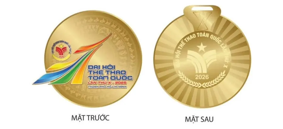 Hình ảnh HCV sẽ được trao tại Đại hội thể thao toàn quốc lần thứ X-2026. Ảnh: CỤC TDTT VN