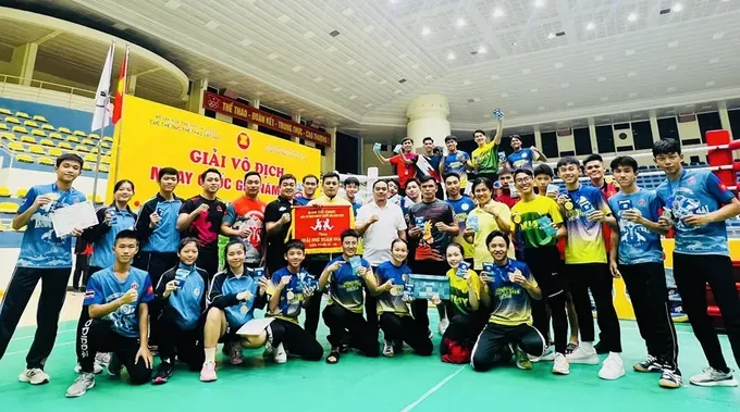 Đội muay chủ nhà TPHCM tập trung hướng tới giành kết quả cao nhất tại Đại hội thể thao toàn quốc lần thứ X-2026. Ảnh: MUAYVN
