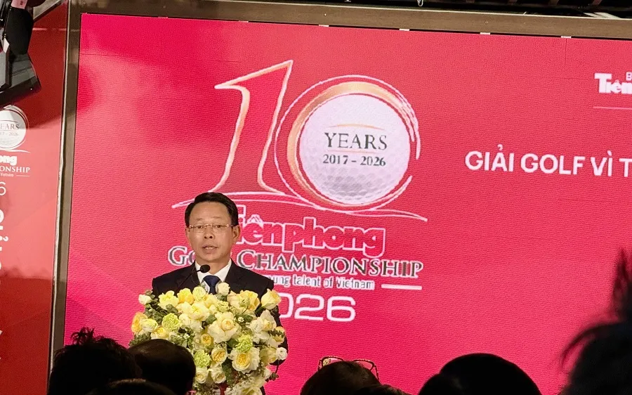 Ban tổ chức Giải golf vì tài năng trẻ Việt Nam 2026 công bố chương trình thi đấu. Ảnh: MINH CHIẾN