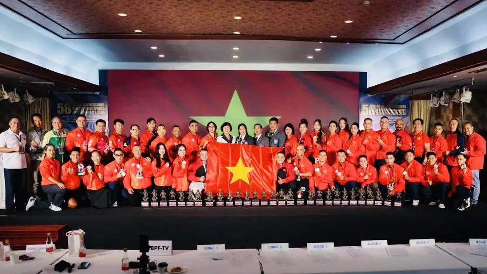 Đội tuyển thể hình Việt Nam vừa thi đấu Giải vô địch châu Á 2026 tại Thái Lan. Ảnh: THU QUỲNH