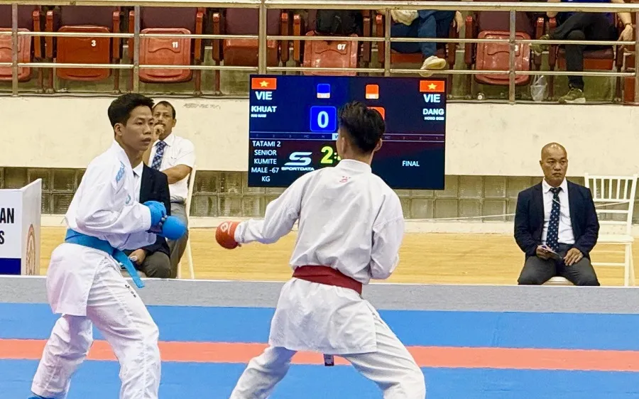 VĐV karate cả nước sẵn sàng nhập cuộc Đại hội thể thao toàn quốc lần thứ X-2026 tổ chức tại TPHCM. Ảnh: MINH CHIẾN