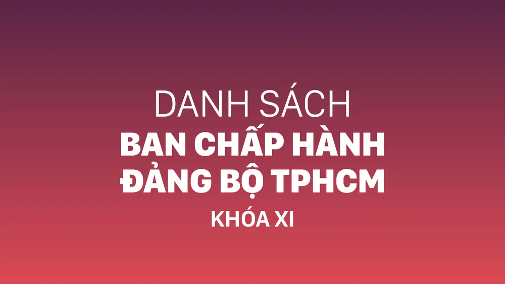 Công bố danh sách Ban Chấp hành Đảng bộ TPHCM khóa XI, nhiệm kỳ 2020-2025