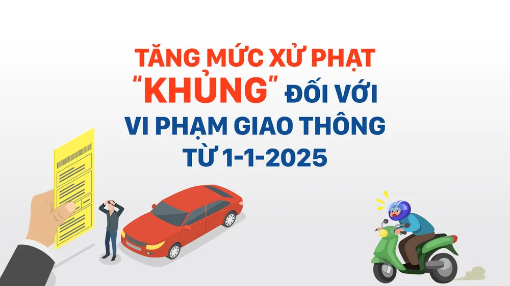 Vi phạm giao thông, bị phạt "khủng" từ 1-1-2025