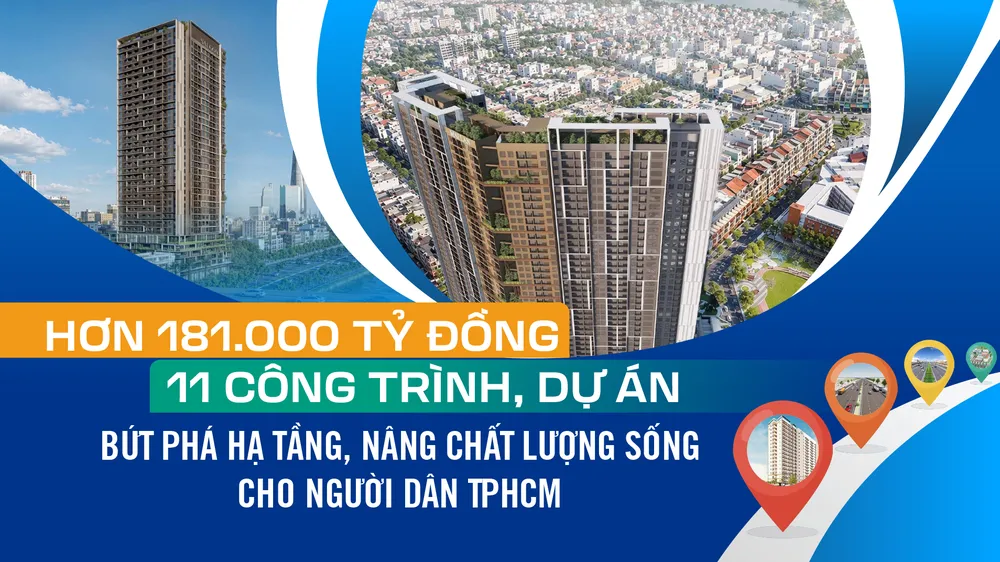Hơn 181.000 tỷ đồng - 11 công trình, dự án: Bứt phá hạ tầng, nâng chất lượng sống cho người dân TPHCM
