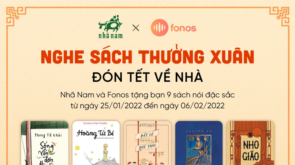 “Nghe sách thưởng xuân” với 9 đầu sách miễn phí 