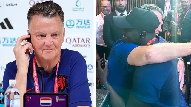 van Gaal ôm phóng viên người Senegal