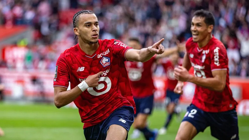 Ethan Mbappe lập công ấn định chiến thắng cho Lille trước Toulouse. Ảnh: AFP