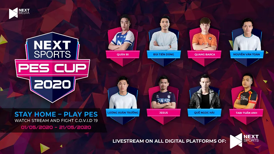 Các sao sân cỏ sẽ khuấy động tại game Next Sports PES Cup 2020