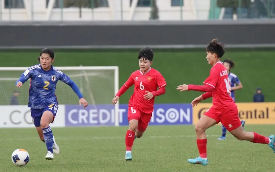 U20 nữ Nhật Bản quá mạnh so với các cô gái Việt Nam. 