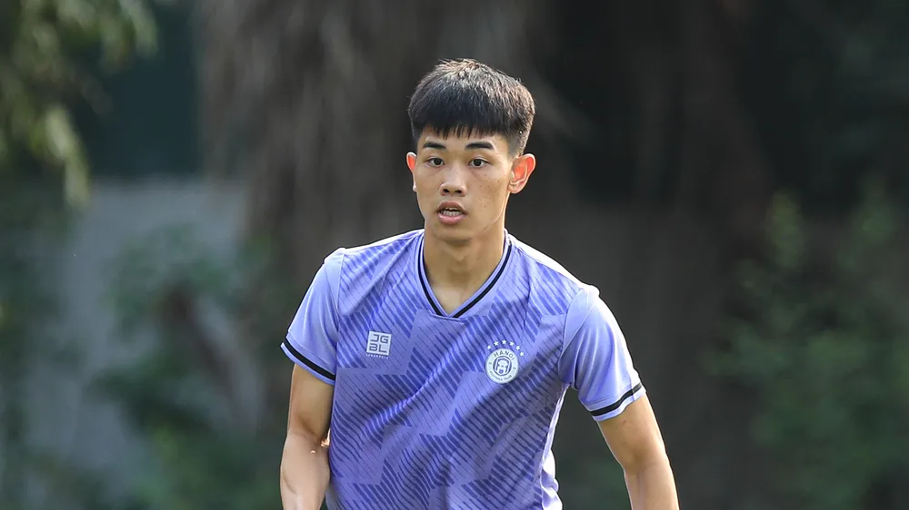 Nguyễn Đình Bắc trong một buổi tập mới đây cùng Hà Nội FC