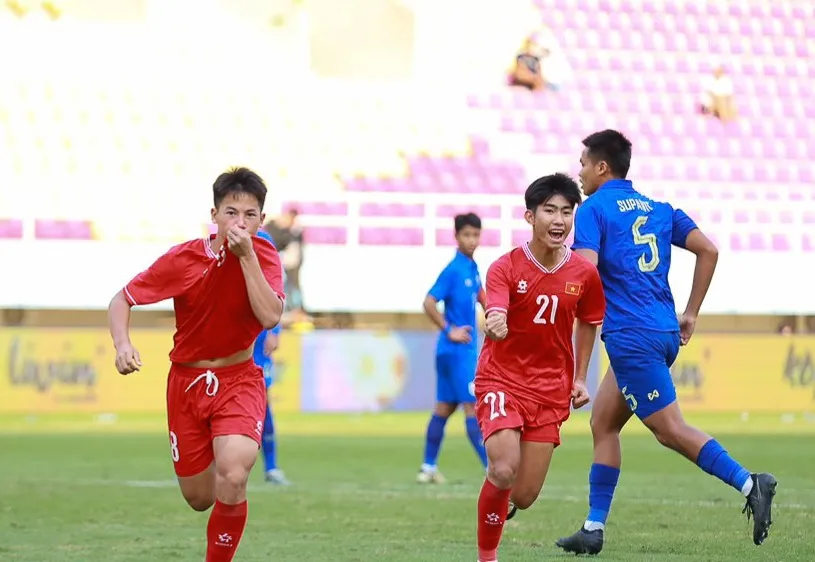 Ghi bàn thắng dẫn trước, nhưng tiếc cho các cầu thủ U16 Việt Nam khi để thua ngược trước U16 Thái Lan