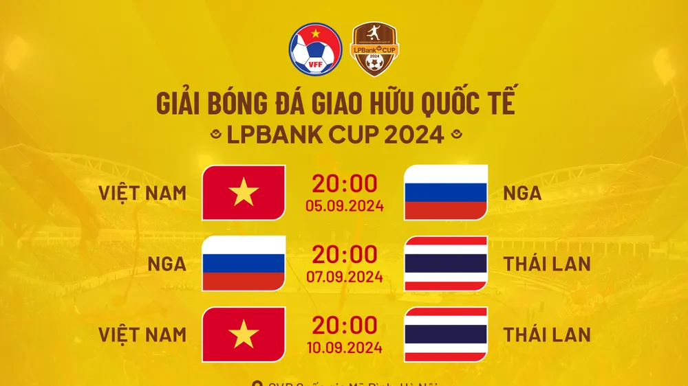 Lịch thi đấu của đội tuyển Việt Nam tại LPBank Cup 2024