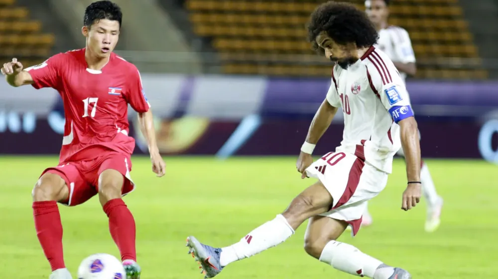 CHDCND Triều Tiên và Qatar chia điểm sau trận hòa 2-2.Ảnh: Sportsdunia