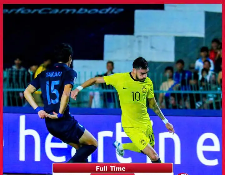 Cuộc so tài bất phân thắng bại giữa Campuchia và Malaysia. Ảnh: AseanFooball