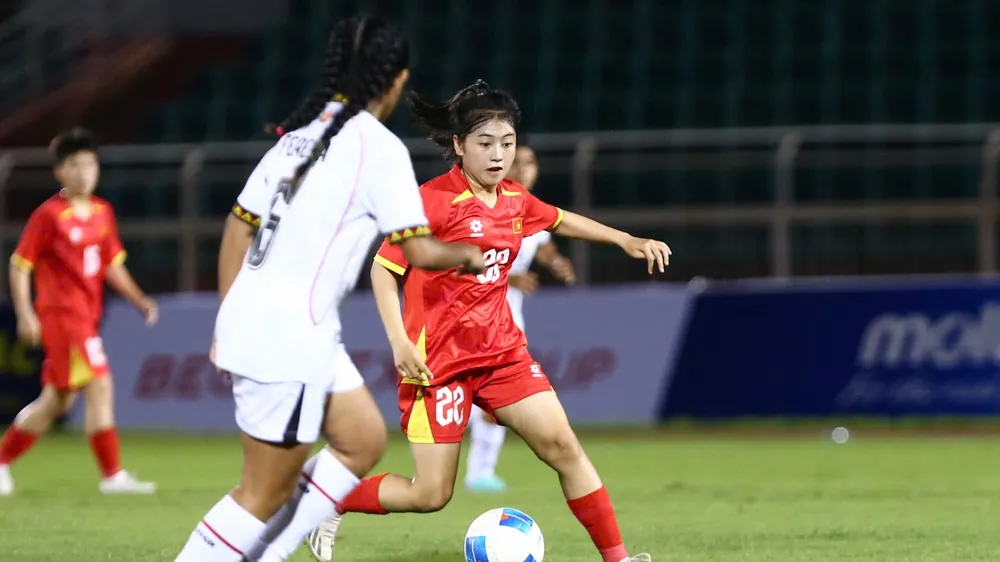 U19 nữ Việt Nam có chiến thắng áp đảo trước Timor Leste.