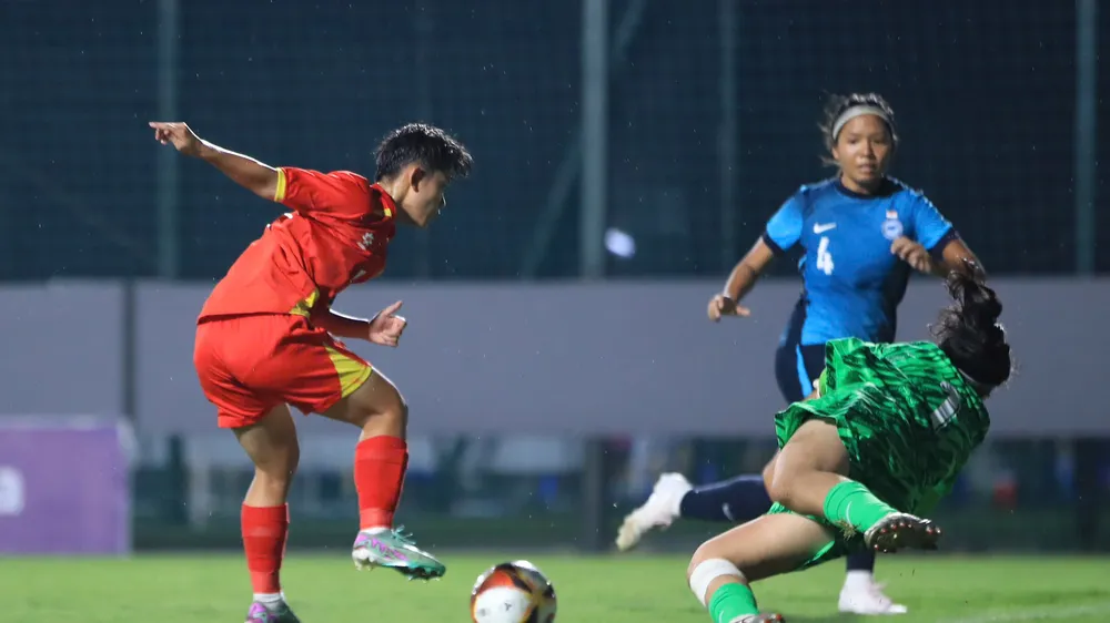U20 nữ Việt Nam giành chiến thắng áp đảo trước U20 Singapore