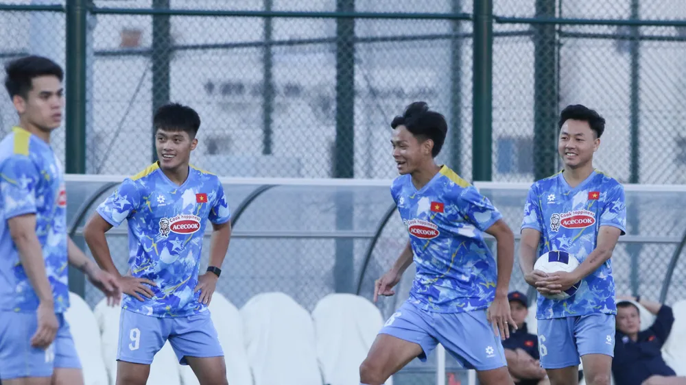 Các cầu thủ U23 Việt Nam có phong độ và thể trạng tốt trước khi lên đường sang Saudi Arabia.