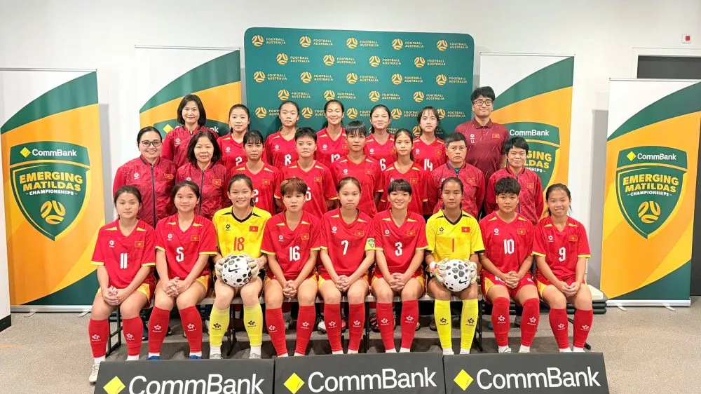 Thành phần đội tuyển U15 nữ Việt Nam tham dự Commbank Emerging Championships 2026.